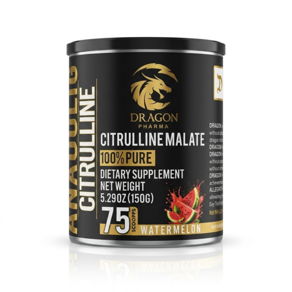 Dragon Pharma Citrulline Malate 75 Servings | Nitric Oxide, Muscle Pumps & Endurance Support