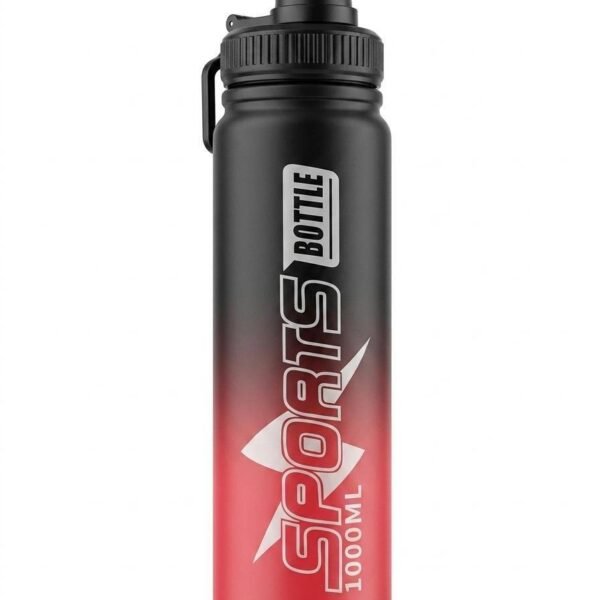 Sport Shaker 1000ml - Red & Black | Large Gym Water Bottle