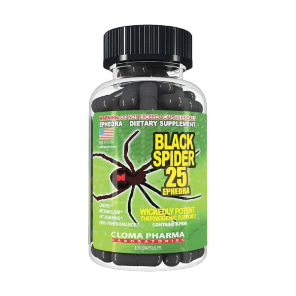 Black Spider 25 Fat Burner - 100 Capsules (100 Servings) | Cloma Pharma