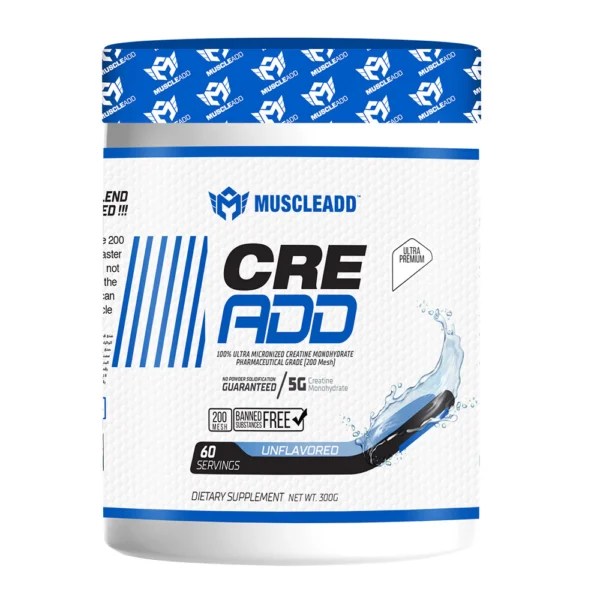MuscleAdd, CRE ADD, Creatine Monohydrate, Unflavored, 60 Servings (300 g)