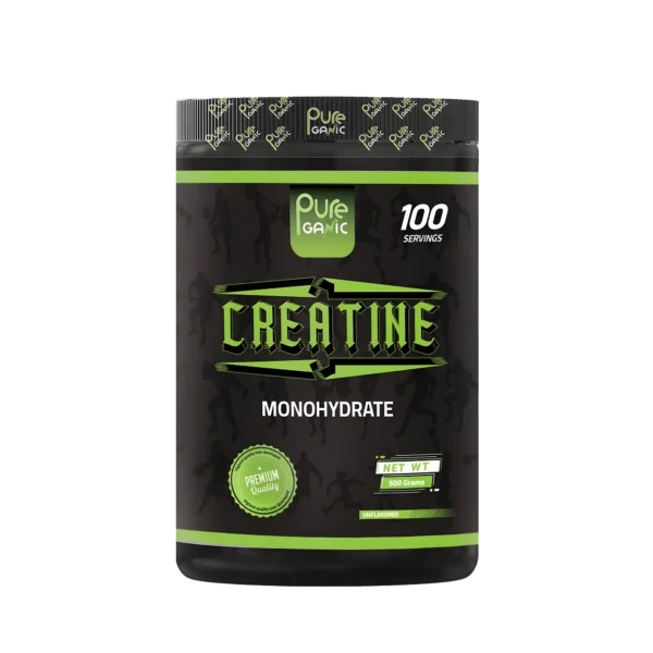 Pureganic Creatine Monohydrate Unflavored | 100 Servings for Strength, Power & Recovery