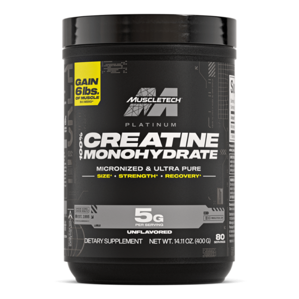 MuscleTech, Platinum 100% Creatine, Unflavored, 400G, 80 Servings
