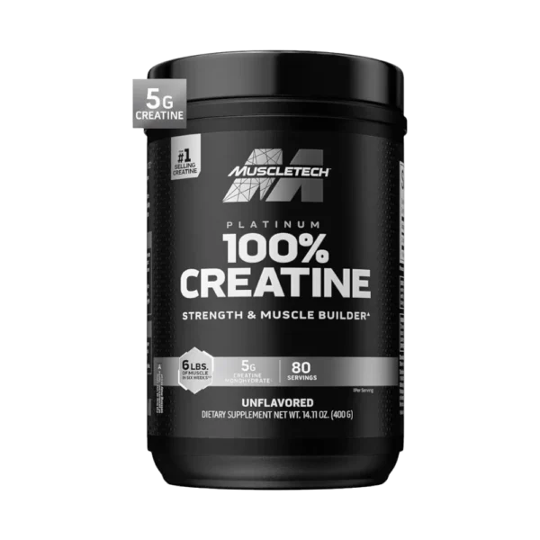 MuscleTech, Platinum 100% Creatine, Unflavored, 400G, 80 Servings