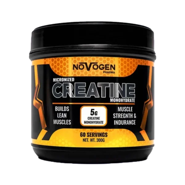 Novogen Pharma Creatine Monohydrate 300g (60 Servings) | Pure Creatine for Strength & Performance