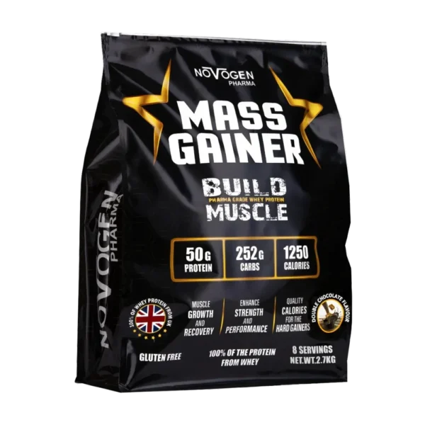 Novogen Pharma Mass Gainer 2.7kg (8 Servings) | High-Calorie Weight & Muscle Gainer with 50g Protein