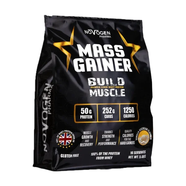 Novogen Pharma Mass Gainer 5.4kg (16 Servings) | High-Calorie Weight & Muscle Gainer with 50g Protein