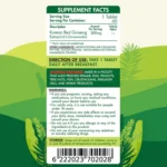 Organic Nation Red Korean Ginseng 200mg | 60 Tablets - Image 2