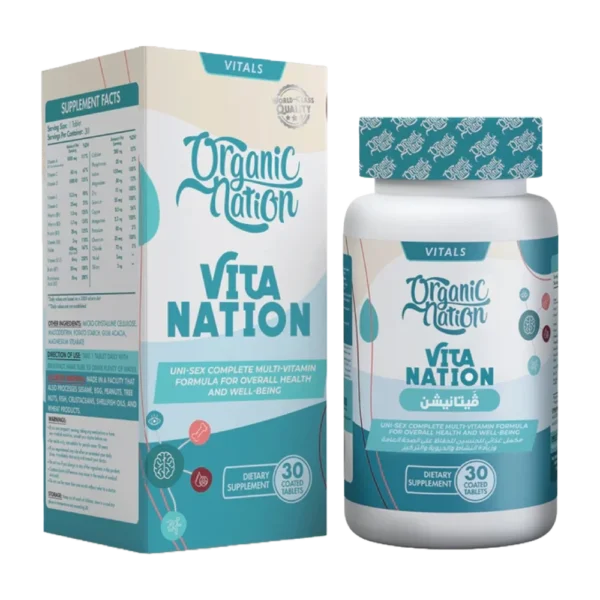 Organic Nation, VitaNation, 30 Coated Tablets, 30 Servings