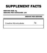Quamtrax Pure 100% Creatine Monohydrate 300g | 100 Servings for Strength & Performance - Image 2