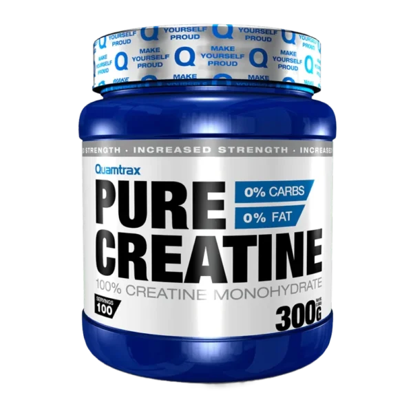 Quamtrax Pure 100% Creatine Monohydrate 300g | 100 Servings for Strength & Performance