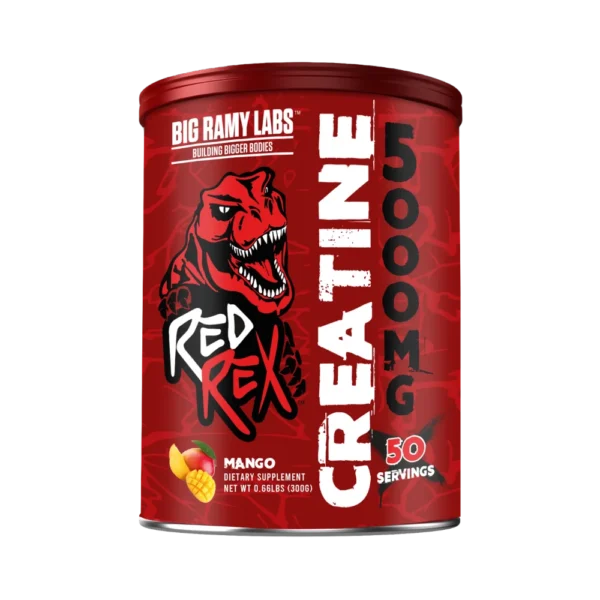 Red Rex Creatine Monohydrate Flavored 300g | 50 Servings for Strength, Power & Muscle Growth