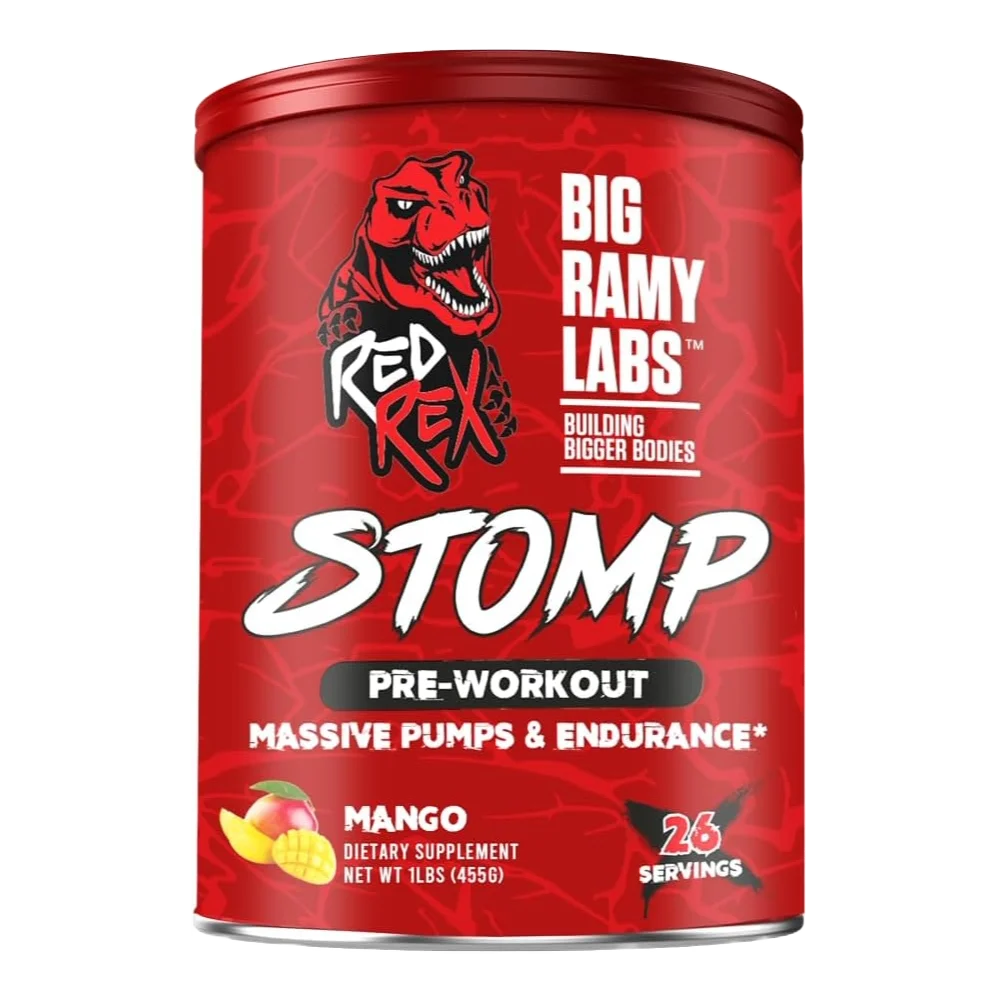 Red-Rex-Stomp-455g-26-Serving-mango-3333333.webp Red Rex Stomp Pre-Workout 455g | 26 Servings - Image 1