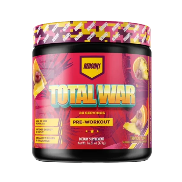 Redcon1 Total War Pre-Workout 441g (30 Servings) | Energy, Focus & Muscle Pumps
