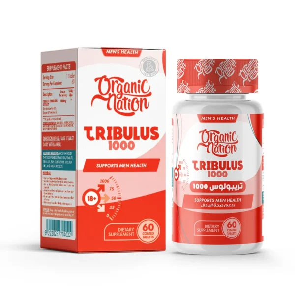 Organic Nation Tribulus 1000 Men's Health 60 Tablets | Natural Vitality & Performance Support