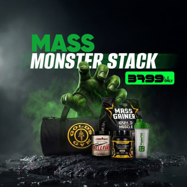 Mass monster stack  Bundle | Mass Gainer, Creatine & Carb Loader | Hyper Fit