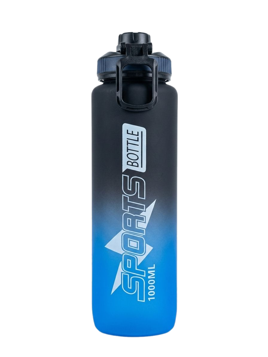 snapedit_1781033095641.png Sport Shaker 1000ml - Blue & Black | Large Gym Water Bottle - Image 1