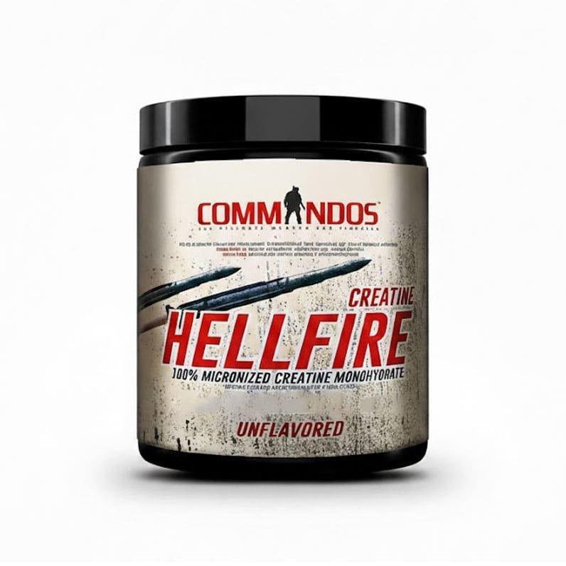 كرياتين-كوماندوز.jpg Commandos Nutrition Hellfire Creatine 40 Servings | Micronized Creatine Monohydrate - Image 1